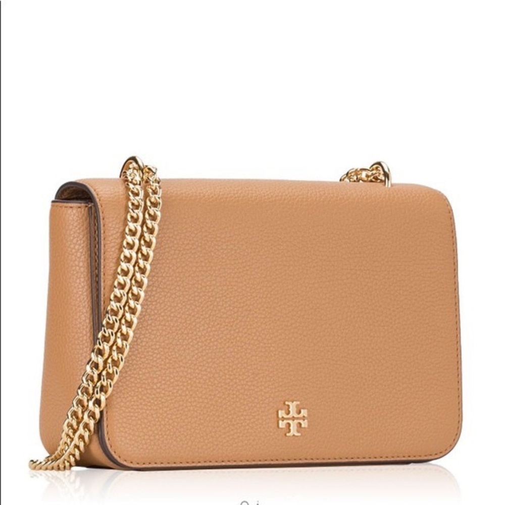 Tory Burch Chain strap brown Leather Crossbody Bag